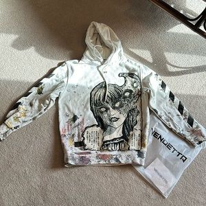 Off White Vendetta Archive hoodie new authentic Junji Ito tapestry